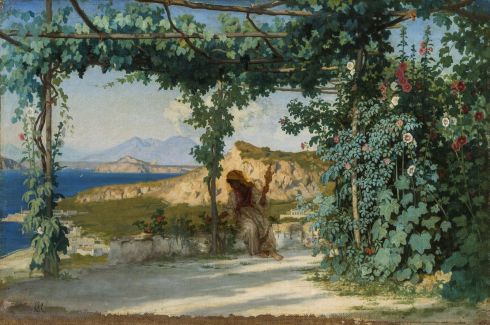 Ernest Antoine Hebert - Une Pergola à Casamicciola, Ischia