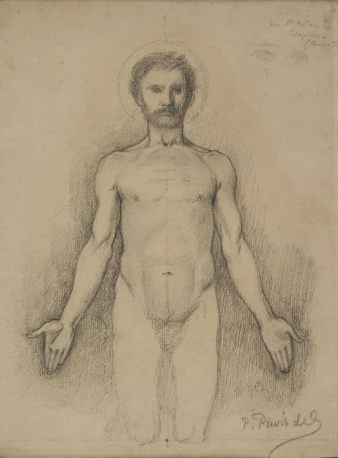 Pierre Puvis de Chavannes - Étude d’homme nu, pour la Décollation de saint Jean-Baptiste, vers 1869