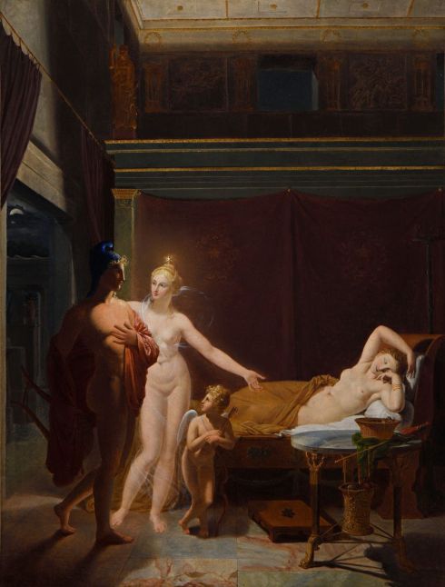 Joseph François Ducq  - Vénus introduisant Pâris dans l’appartement d’Hélène à Sparte, 1806