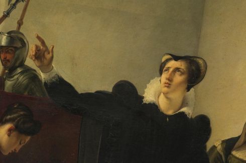 Francesco Hayez - Marie Stuart protestant de son innocence à la lecture de sa condamnation à mort, 1832