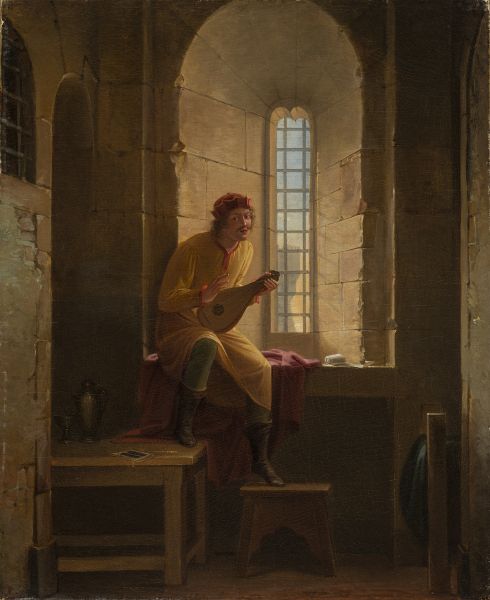 Jean-Antoine Laurent - Richard Cœur de Lion entendant chanter Blondel, vers 1822