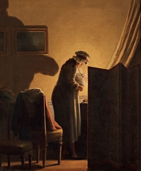 Pehr Hilleström - Woman Catching a Flea by Candlelight