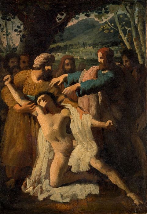 Henri-Joseph Forestier - Christ Healing the Demoniac, sketch, c. 1817