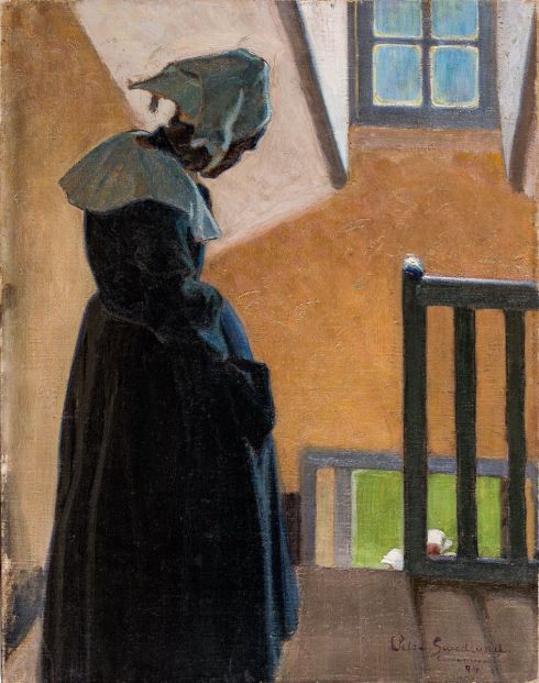 Pelle Swedlund  - Bretonne dans un intérieur, Concarneau, 1894